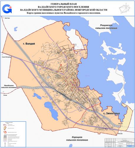 Карта границ населенных пунктов